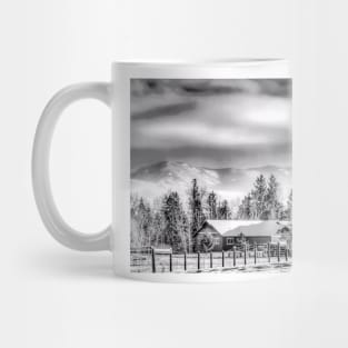 First Snow - Black And White Mug